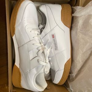 Reebok Men's White and Brown Sneakers